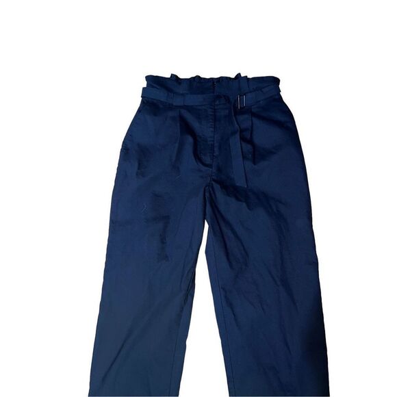 Ted Baker High Paper Bag Waist Tapered Black Trouser Pants size 6 - Picture 5 of 13